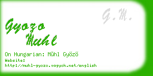 gyozo muhl business card